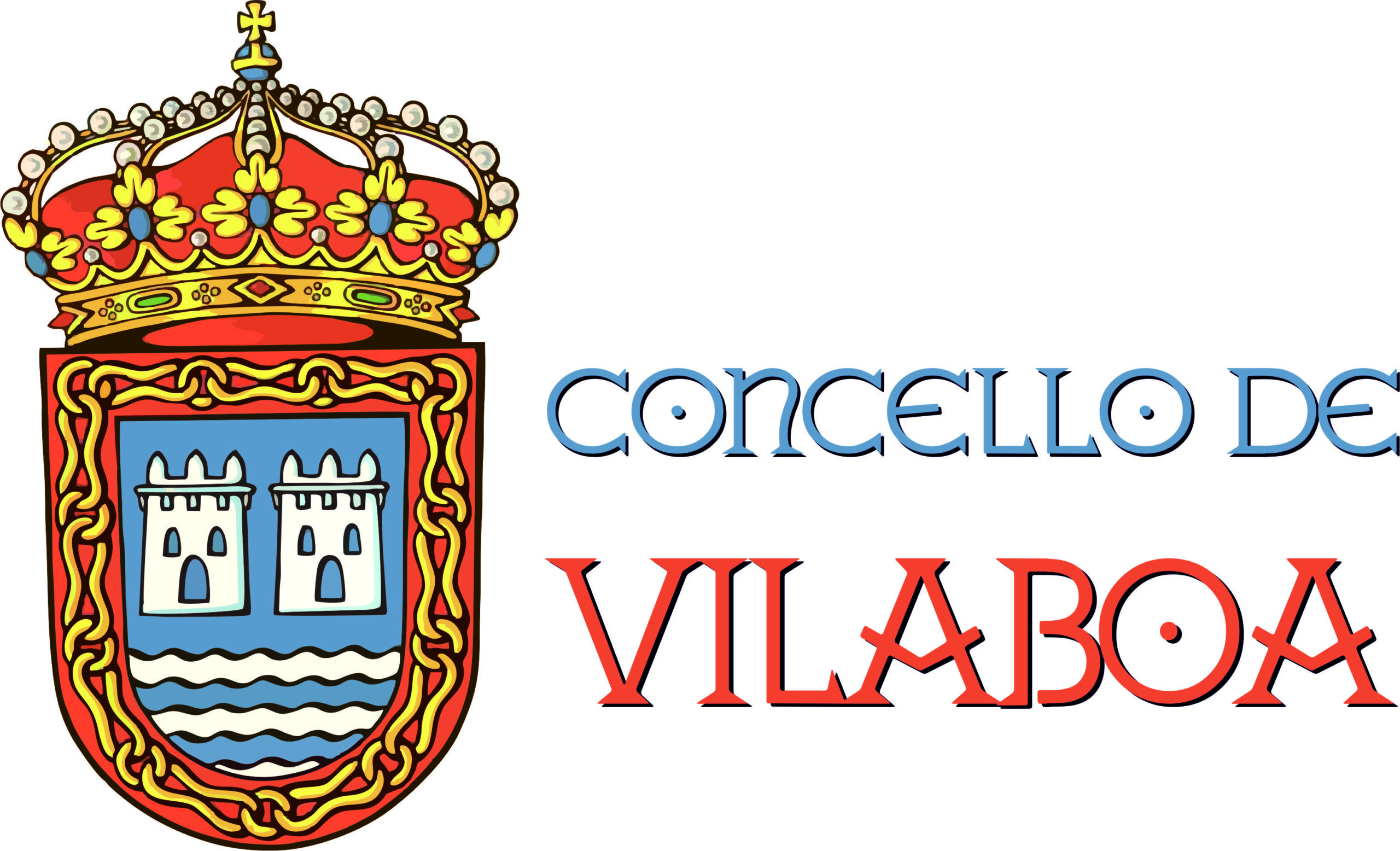 Escudo concello de Vilaboa apaisado en formato jpg.